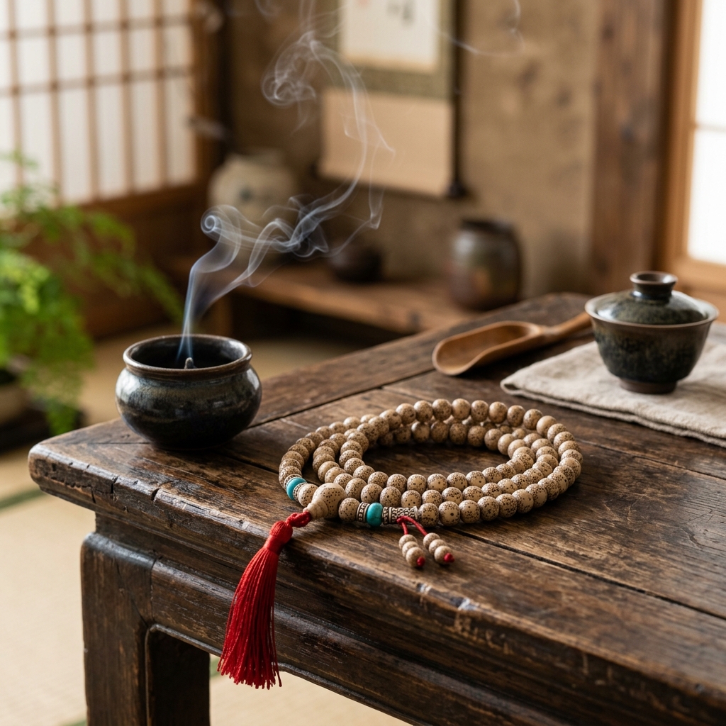 Pure Heart Moon & Star Bodhi Seed Zen Mala